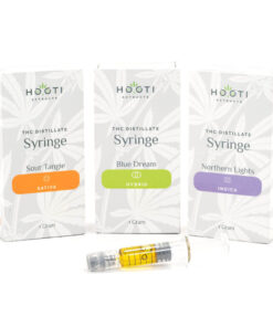 Hooti extrait des seringues de distillat de THC